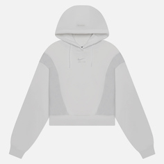 Женская толстовка Nike Air Oversized Crop Fleece Hoodie, цвет белый, размер L