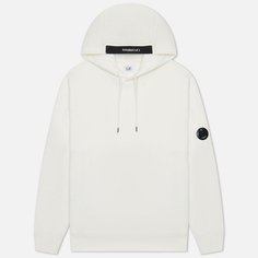 Мужская толстовка C.P. Company Diagonal Raised Fleece Lens Hoodie, цвет белый, размер XL