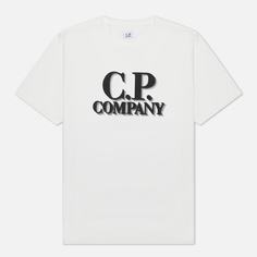 Мужская футболка C.P. Company 30/1 Jersey Logo Print, цвет белый, размер XXL
