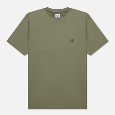 Мужская футболка C.P. Company 30/1 Jersey Goggle Print Logo, цвет зелёный, размер XXXL