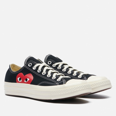 Мужские кеды Converse x Comme des Garcons Play Chuck 70 Low, цвет чёрный, размер 46.5 EU