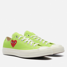 Кеды Converse x Comme des Garcons Play Chuck 70 Low, цвет зелёный, размер 45 EU