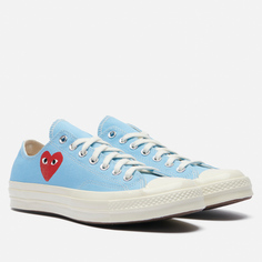 Мужские кеды Converse x Comme des Garcons Play Chuck 70 Low, цвет голубой, размер 42.5 EU