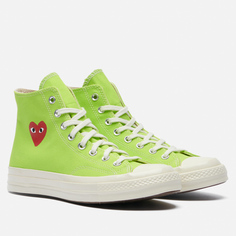 Мужские кеды Converse x Comme des Garcons Play Chuck 70 Hi, цвет зелёный, размер 43 EU