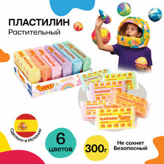 Пластилин JOVI растительный 6 пастельных цветов по 50 г (70/6P) 6 цв.