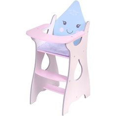 DeCuevas TOYS Стульчик для кормления Мартин (55429) белый/розовый/голубой
