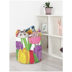 Корзина для игрушек JoyArty "Поляна тюльпанов" 35x35 см