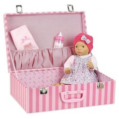 Кукла Petitcollin Baby doll Bibichou Ines in her suitcase Инес в чемоданчике, 35 см, 613506