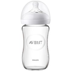 Philips AVENT Стеклянная бутылочка Natural SCF053/17, 240 мл, с 1 месяцев, прозрачный