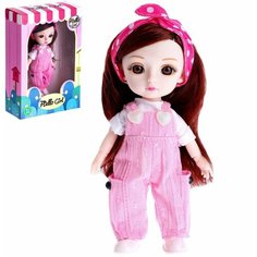 Кукла модная шарнирная Варя в комбинезоне Denco Store