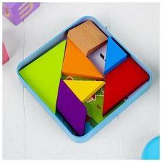 Головоломка "Танграм" в коробочке + книжка со схемами Лесная мастерская