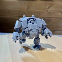 Игровая фигурка Дредноут Космодесанта c ближний бой 2 (Space Marine Dreadnought) Warhammer 40k/Вархаммер 40к Нет бренда