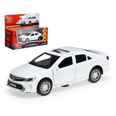 Машина металлическая TOYOTA CAMRY, 12 см, открываются двери, инерционная, цвет белый Технопарк