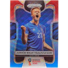 Коллекционная карточка Panini Prizm FIFA World Cup Russia 2018 #102 Arnor Ingvi Traustason - Red Blue Wave S0201