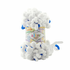 Пряжа для вязания Alize Puffy Color, 100г, 9м (100% микрополиэстер) (6471 секционный), 5 мотков
