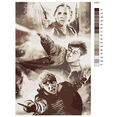 Картина по номерам Z-631 "Гарри Поттер" 80x120 Brushes Paints