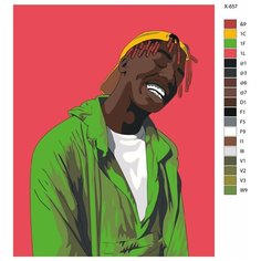 Картина по номерам X-657 "Репер Lil Yachty" 80x100 Brushes Paints