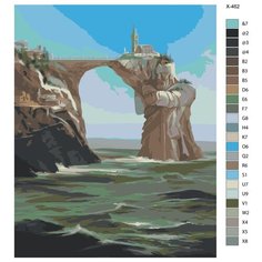Картина по номерам X-462 "Замок в море" 70x90 Brushes Paints