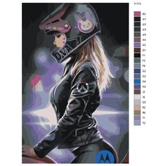Картина по номерам Y-713 "Компьютерная игра Overwatch (овервотч). D.Va" 70x110 Brushes Paints