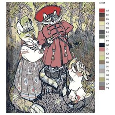 Картина по номерам X-504 "Лиса и Котофей Иванович" 80x100 Brushes Paints
