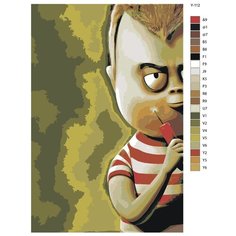 Картина по номерам Y-112 "Пагзли из семейки Аддамс" 70x110 Brushes Paints
