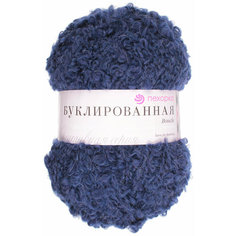 Пряжа Пехорка Буклированная темно-синий(004), 30%мохер/20%шерсть/50%акрил, 220м, 200г, 1шт