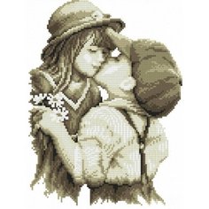 Набор для вышивания крестом белоснежка Первая любовь, 18,5*25,5см