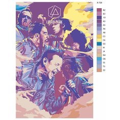 Картина по номерам X-729 "Рок-группа Linkin Park" 80x120 Brushes Paints
