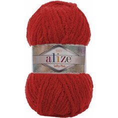 Пряжа Alize Softy Plus 56 красный 100 г/120 м, 3 шт
