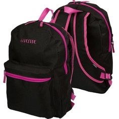 Рюкзак подростковый deVENTE. Black 40*29*17 см 1отд. перед. карм. черный с розовым 7032382 Grizzly