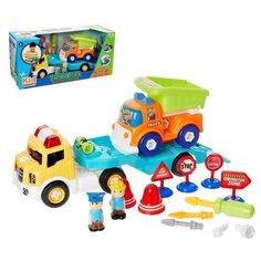 Конструктор винтовой Эвакуатор с машинкой, с отвёрткой и насадкой + знаки Нет бренда