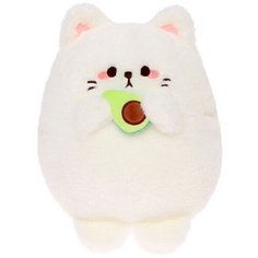Мягкая игрушка «Котик с авокадо», цвет белый, 25 см Maxitoys