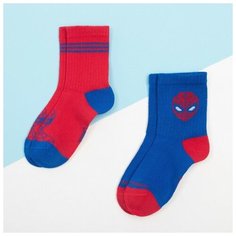 MARVEL Набор носков "Человек-Паук" 2 пары, красный/синий, 18-20 см