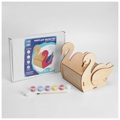 Роспись по дереву «Лебедь», органайзер Лесная мастерская