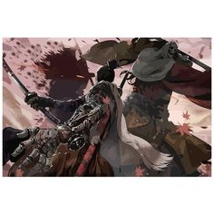 Картина по номерам на холсте игра Sekiro (Shadows die twice) - 8629 Г 60x40