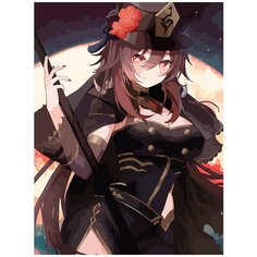 Картина по номерам на холсте Игра Genshin Impact Ху Тао - 7459 В 30x40