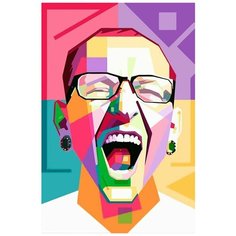 Картина по номерам на холсте Музыка Linkin park (Честер Беннингтон) - 8352 В 60x40