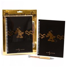 Подарочный набор: ежедневник А5, на гребне, 60 листов и ручка, Микки Маус Disney