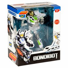 Трансформер 2в1 BONDIBOT Bondibon робот-поезд, цвет зелёный, BOX 27,6х21,3х10,9см