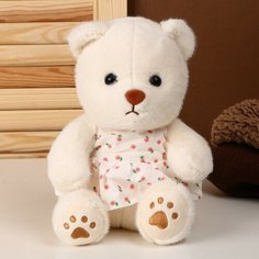 Мягкая игрушка «Медведь» в платье, 26 см, цвет белый NO Name