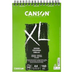 Canson Альбом на спирали для графики CANSON XL Dessin, 21 х 29.7 см, 50 листов, Мелкое зерно, 160 г/м2