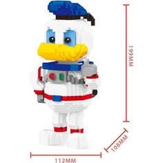 Конструктор 3D из миниблоков Balody LP Дональд Дак космонавт 1671 элементов - BA210660