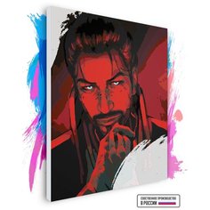 Картина по номерам на холсте Cyberpunk 2077 Такэмура, 100 х 120 см Красиво Красим