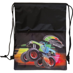 Мешок для обуви пифагор, 1 отделение, 42х34 см, черный с машиной Promarket