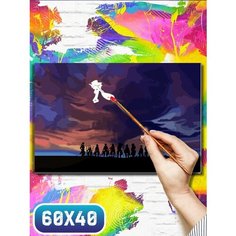 Картина по номерам на холсте аниме атака титанов - 12071 60х40