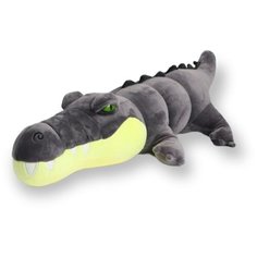Мягкая игрушка подушка Крокодил серый 100 см китай