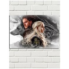 Картина по номерам сериал игра престолов (Джон Сноу и Дейнерис Таргариен) - 8721 Г 60x40