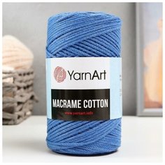 Пряжа "Macrame Cotton" 15% полиэстер, 85% хлопок 225м/250гр (786 синий)./В упаковке шт: 1 Yarn Art