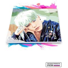 Картина по номерам на холсте BTS Suga, 90 х 120 см Красиво Красим