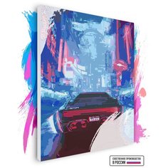 Картина по номерам на холсте Cyberpunk car, 50 х 80 см Красиво Красим